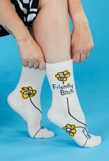 Blue Q Socks - Women's Crew: Friendly Bitch