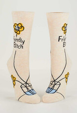 Blue Q Socks - Women's Crew: Friendly Bitch