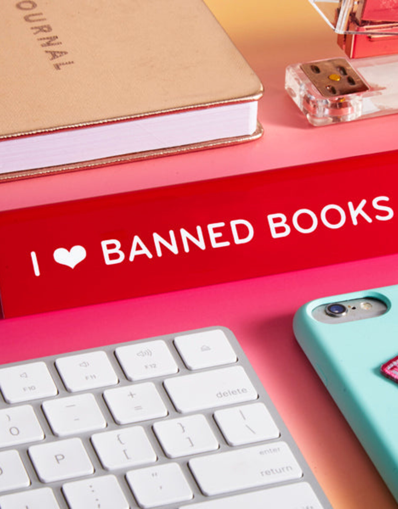 The Found Desk Sign -  I Love Banned Books