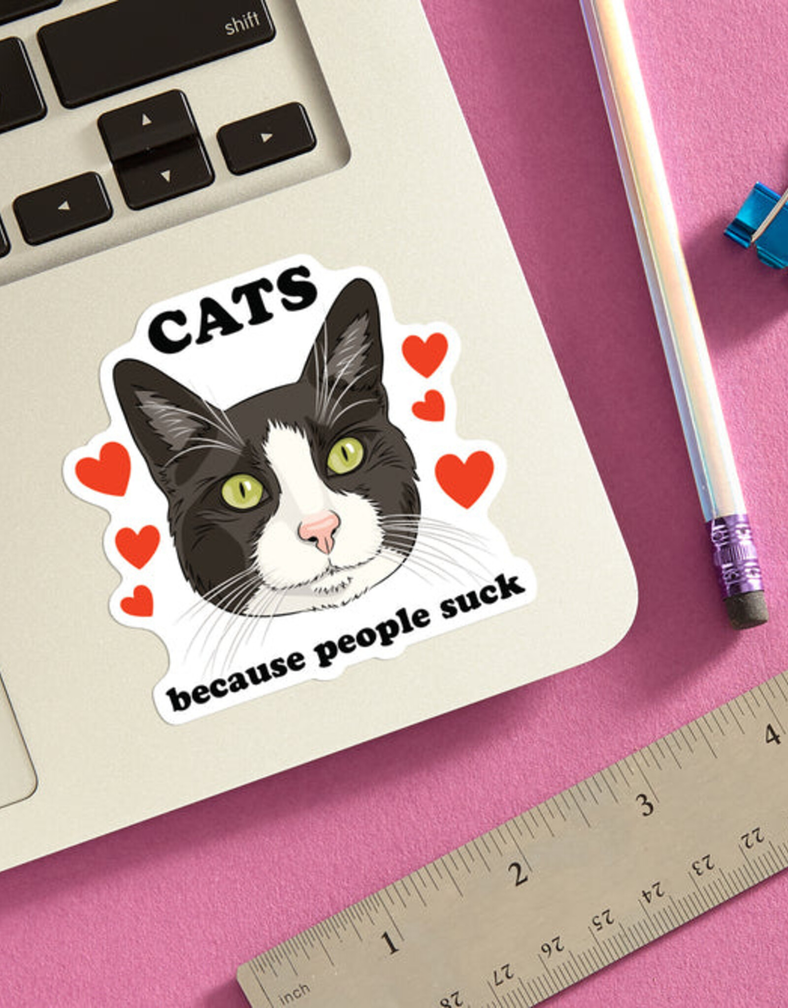 The Found Sticker - Cats Beacuse People Suck