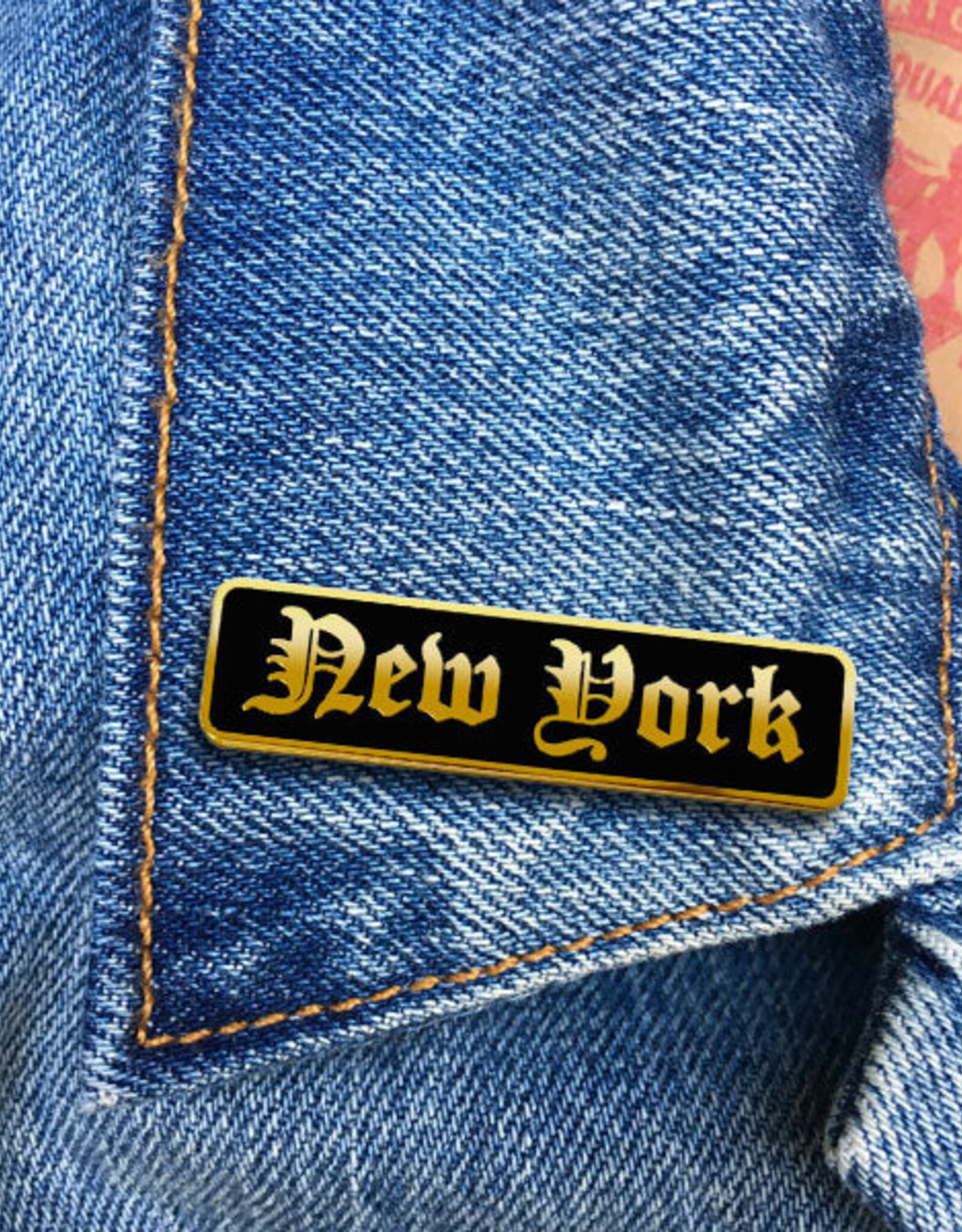 The Found Enamel Pin - New York (Old English)