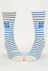 Blue Q Socks - Men's Crew: Asshole Brother