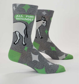 Blue Q Socks - Men's Crew: All Puns Intended