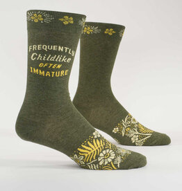 Blue Q Socks - Men's Crew: Frequently Childlike, often immature