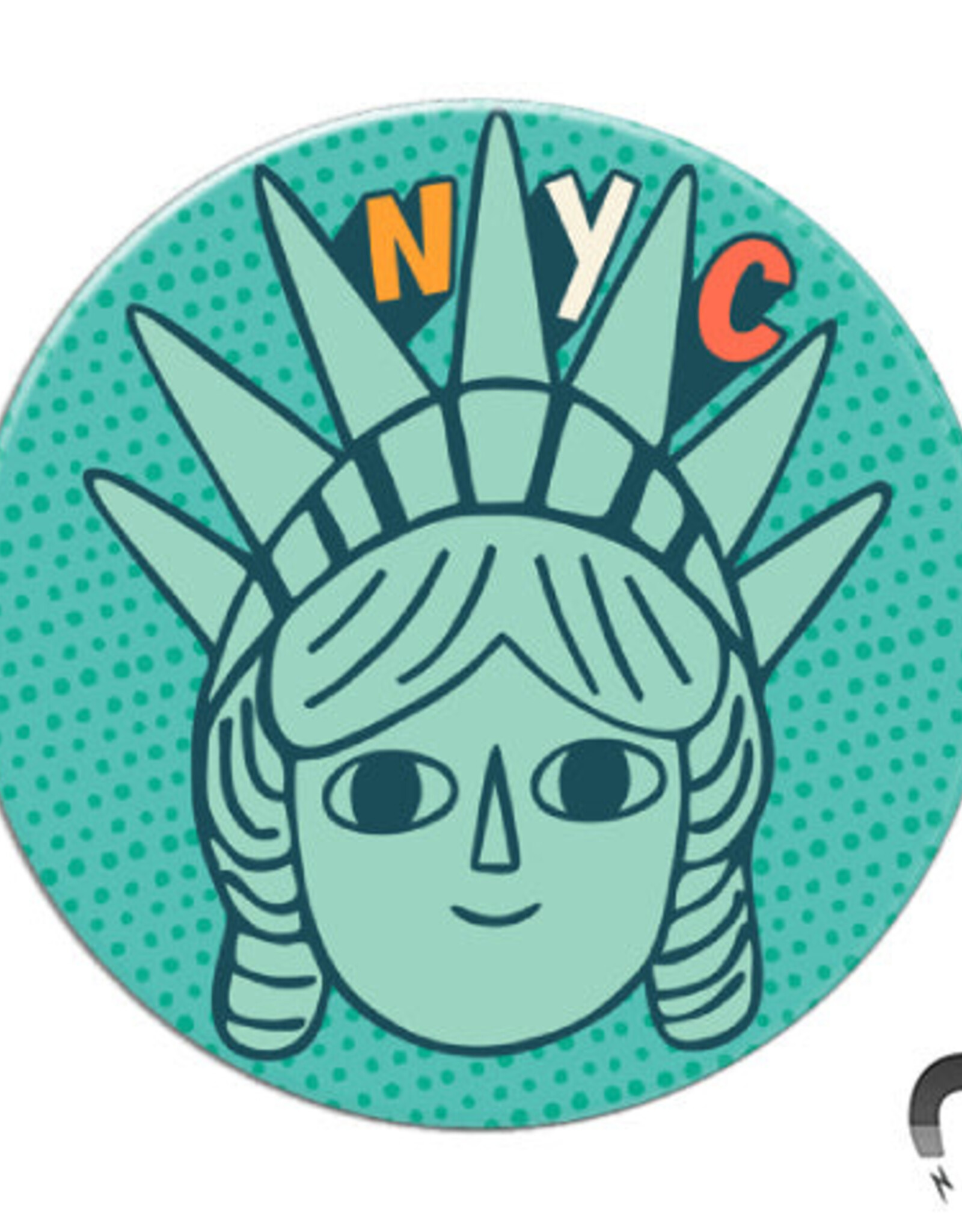 Badge Bomb Magnet - Statue of Liberty NYC
