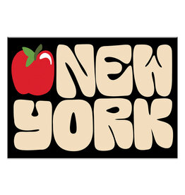 Badge Bomb Magnet - Rectangle Apple New York