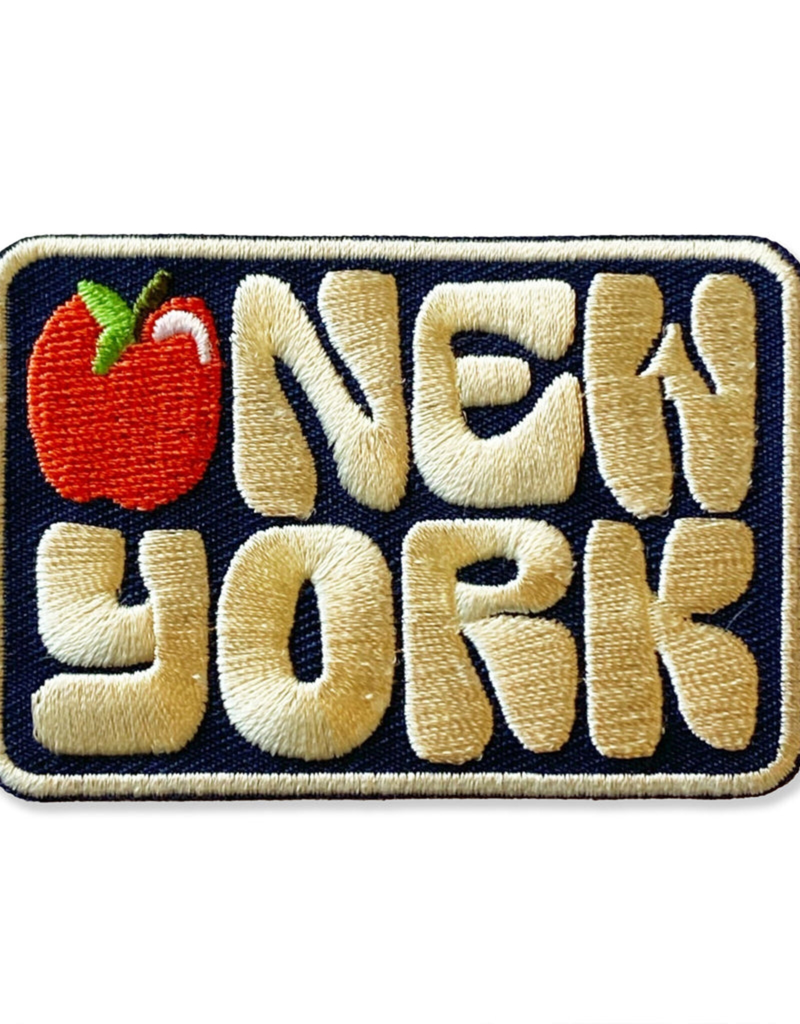 Badge Bomb Patch -  New York Rectangle Apple