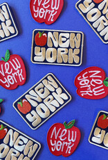 Badge Bomb Patch -  New York Rectangle Apple