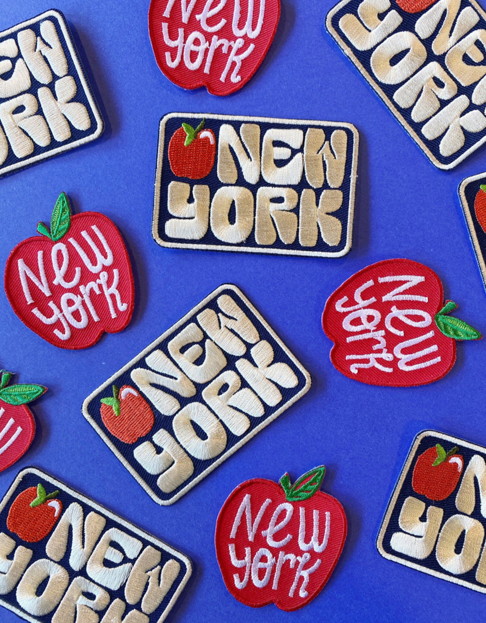 Badge Bomb Patch -  New York Rectangle Apple