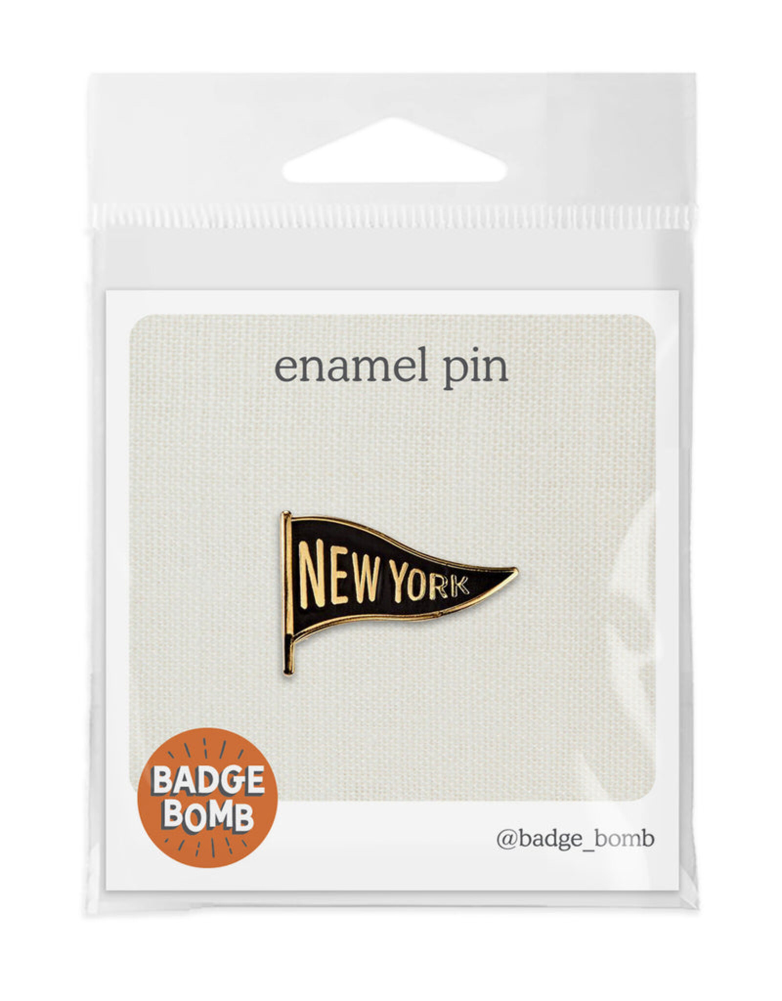 Badge Bomb Enamel Pin - New York Pennant
