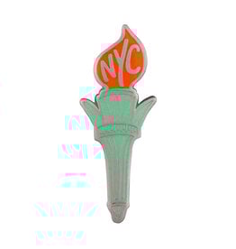 Badge Bomb Enamel Pin - Liberty Torch