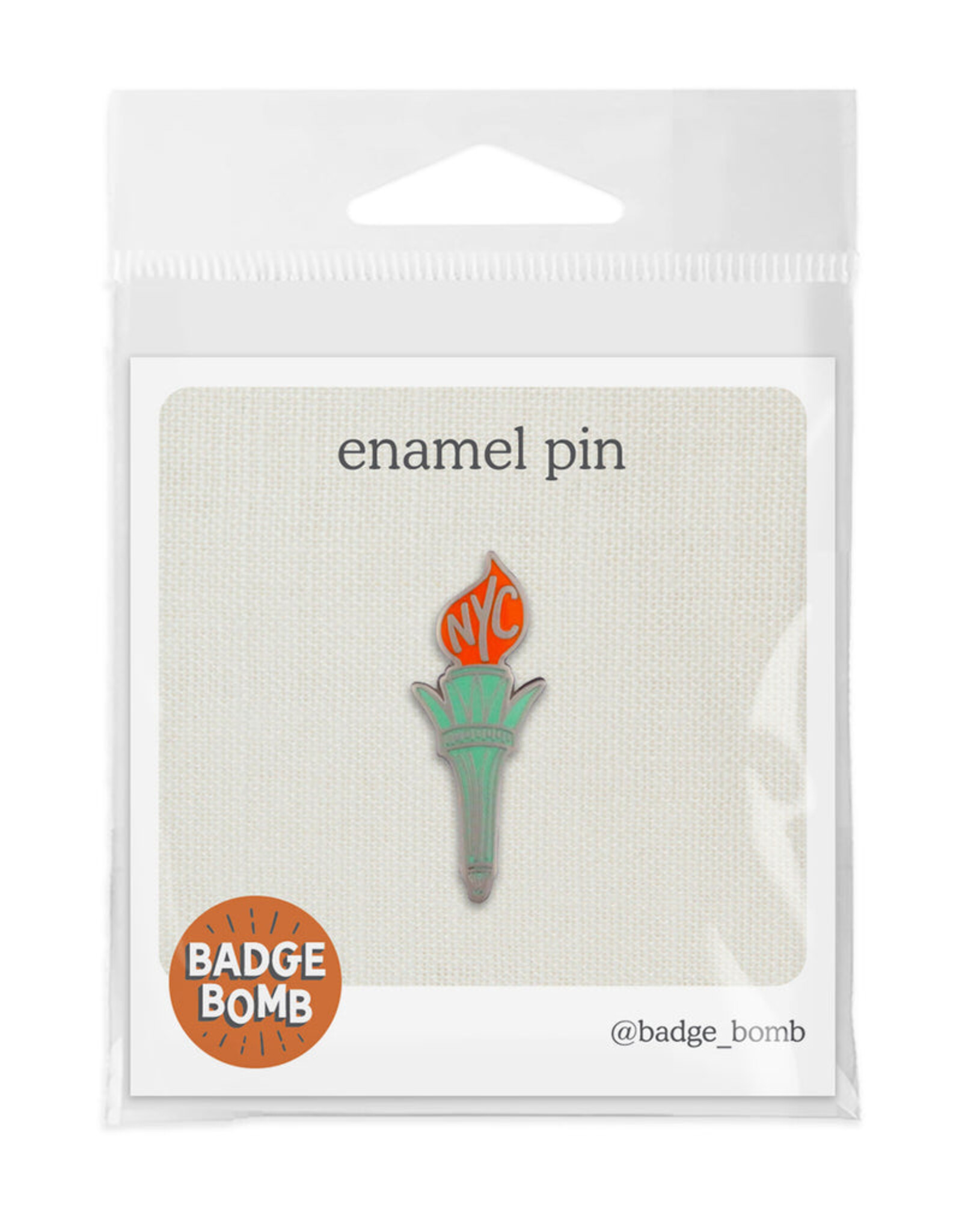 Badge Bomb Enamel Pin - Liberty Torch