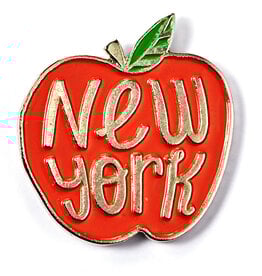 Badge Bomb Enamel Pin - New York Apple