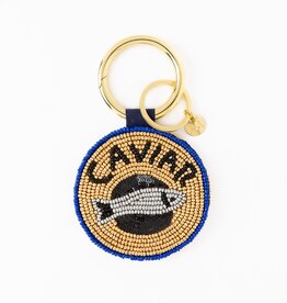 Ink + Alloy Bag Charm Keyring - Beaded Caviar
