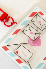 Calliope Pencil Factory Bag Charm Keychain - Envelope Shaker