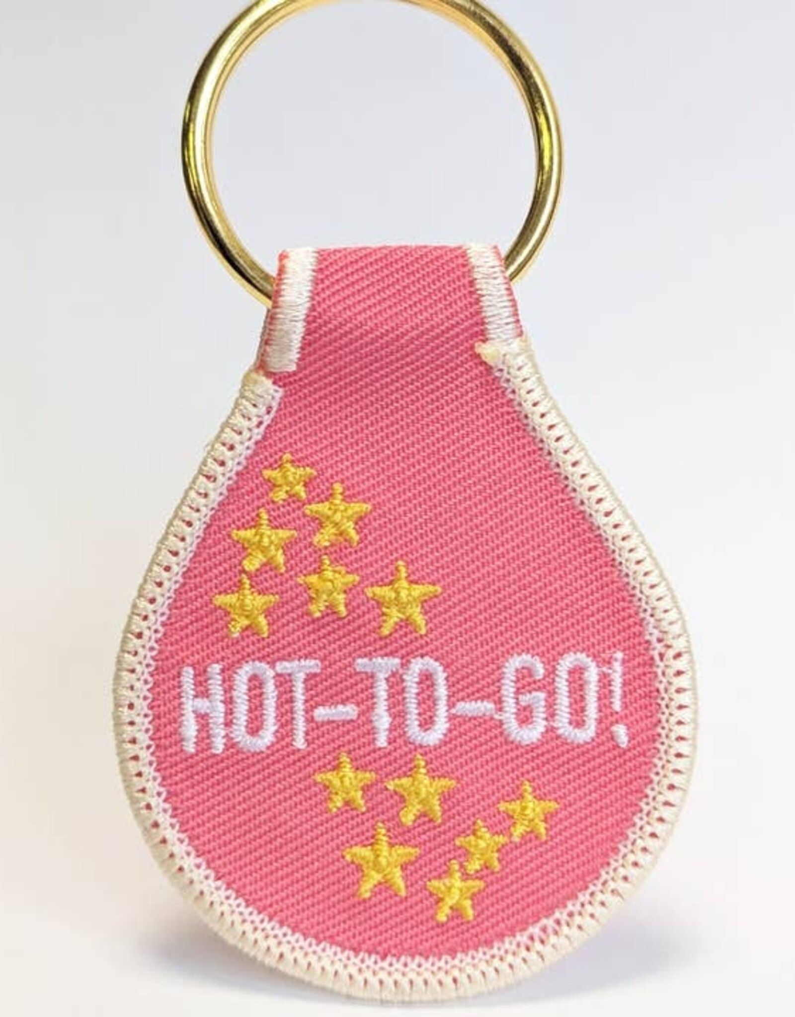 He Said She Said Keyring - Fabric embroidered HOT TO GO