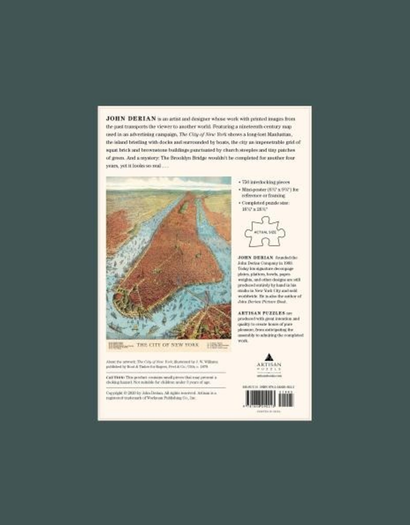 hachette Puzzle - 750pc: The City of New York John Derian