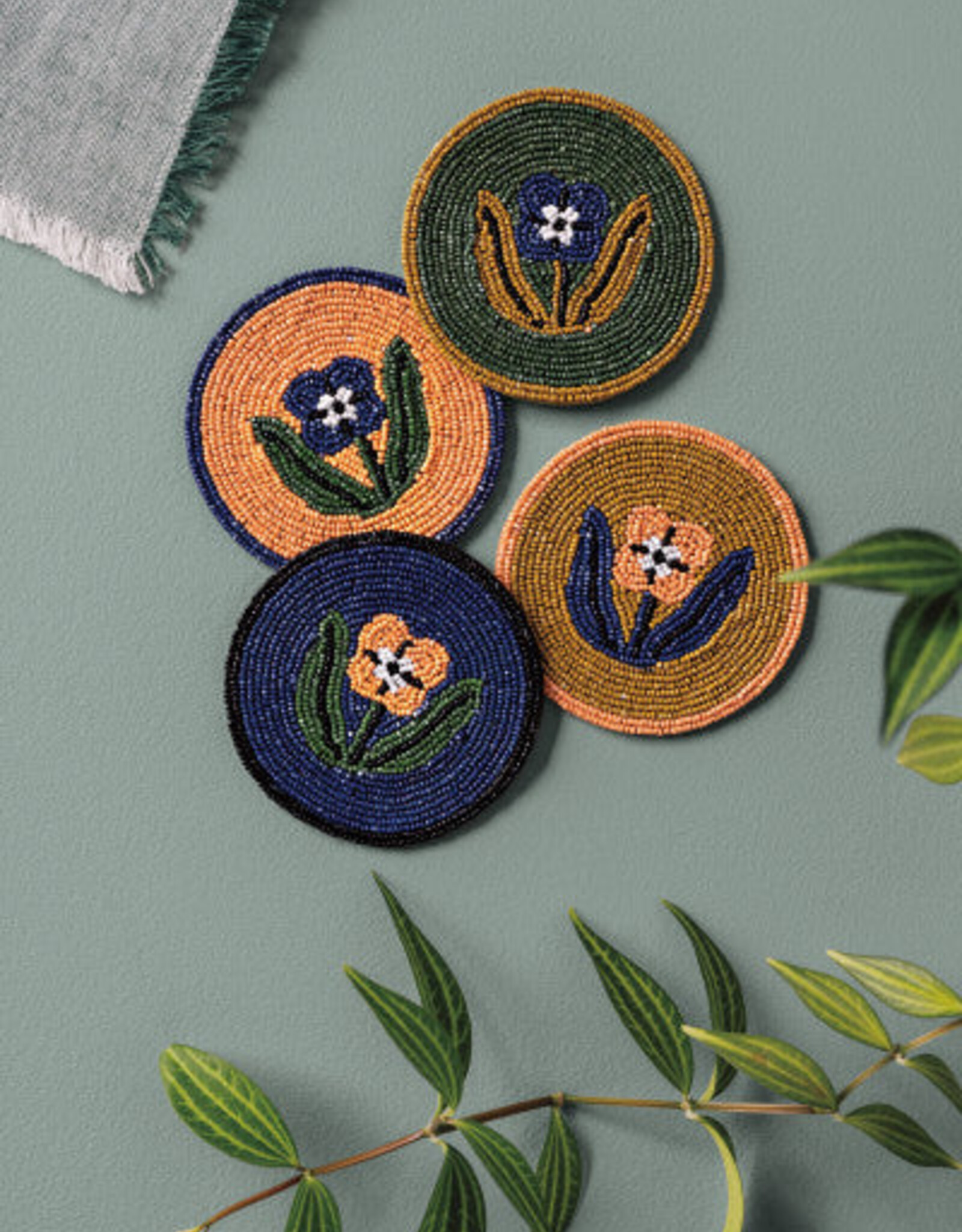 Danica + Now Designs Coaster - Set of 4: Beaded Teppi