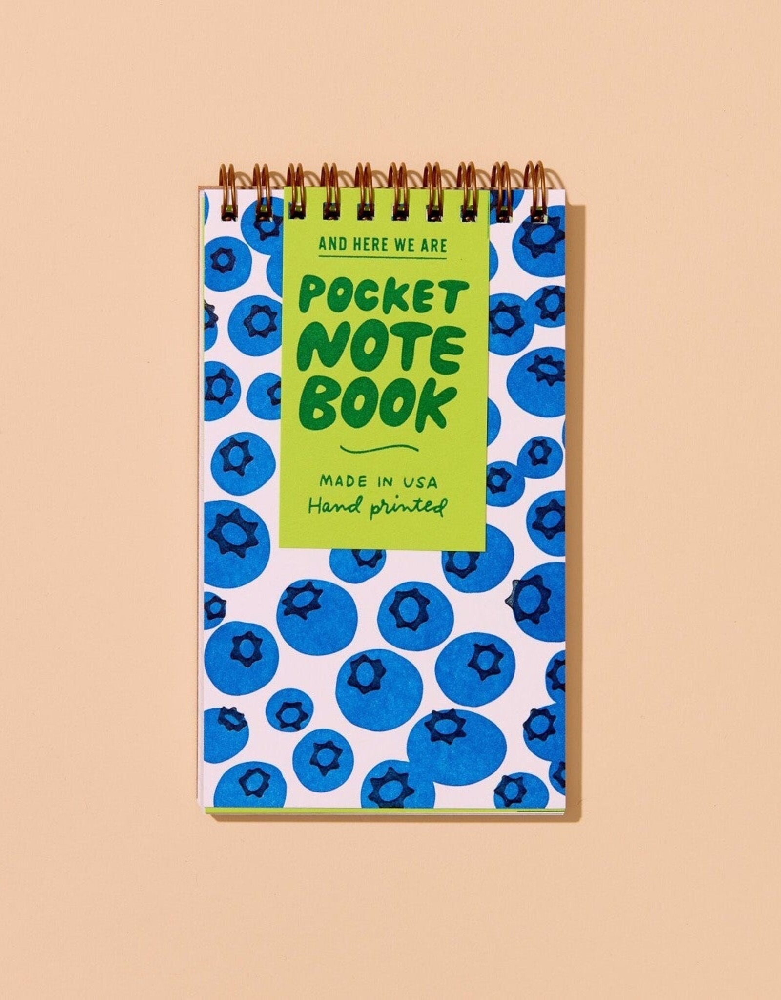 And Here We Are Notebook - Pocket sized: Blueberries