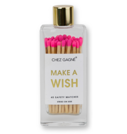 Chez Gagné Glass Bottle Matches: Make A Wish