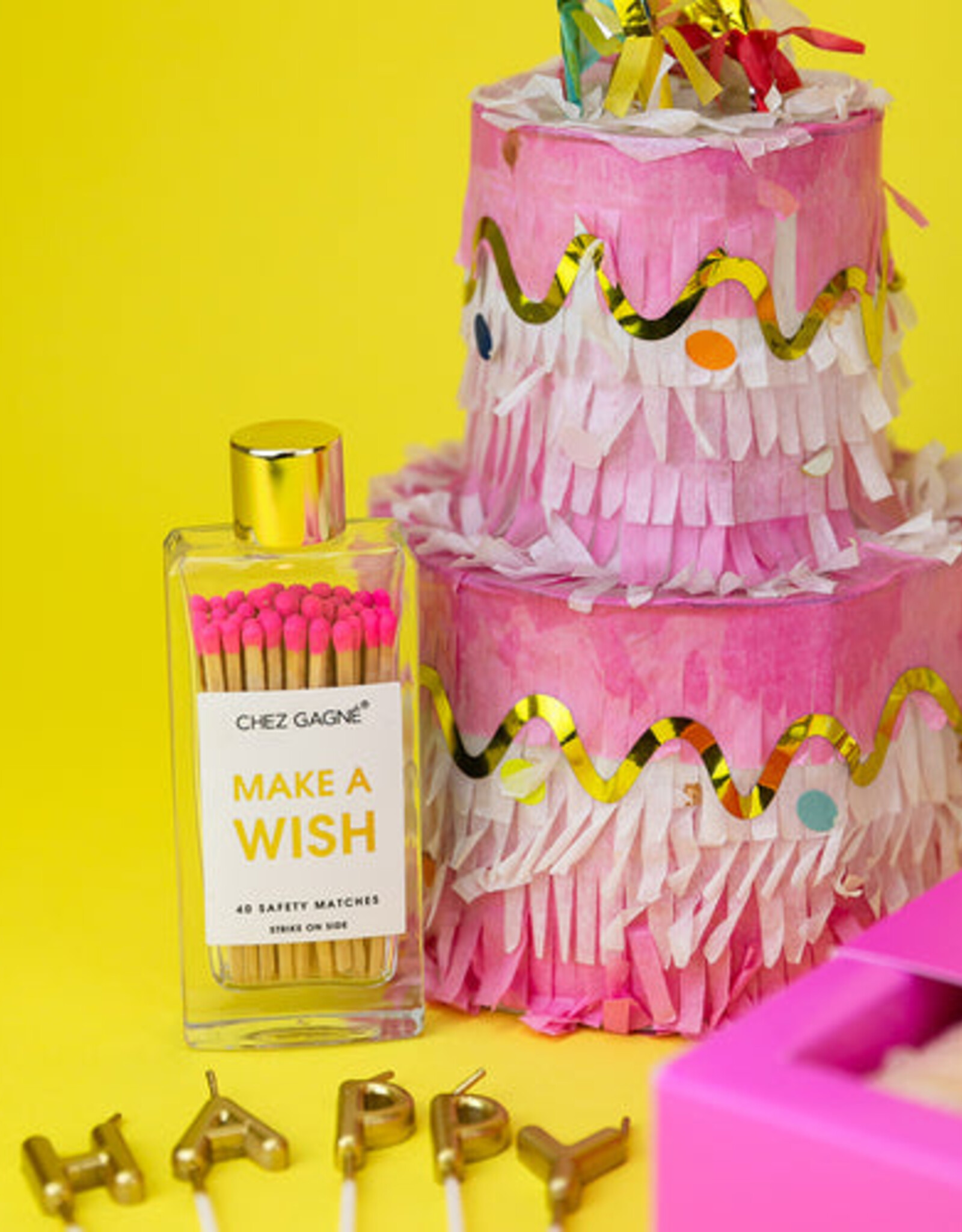 Chez Gagné Glass Bottle Matches: Make A Wish