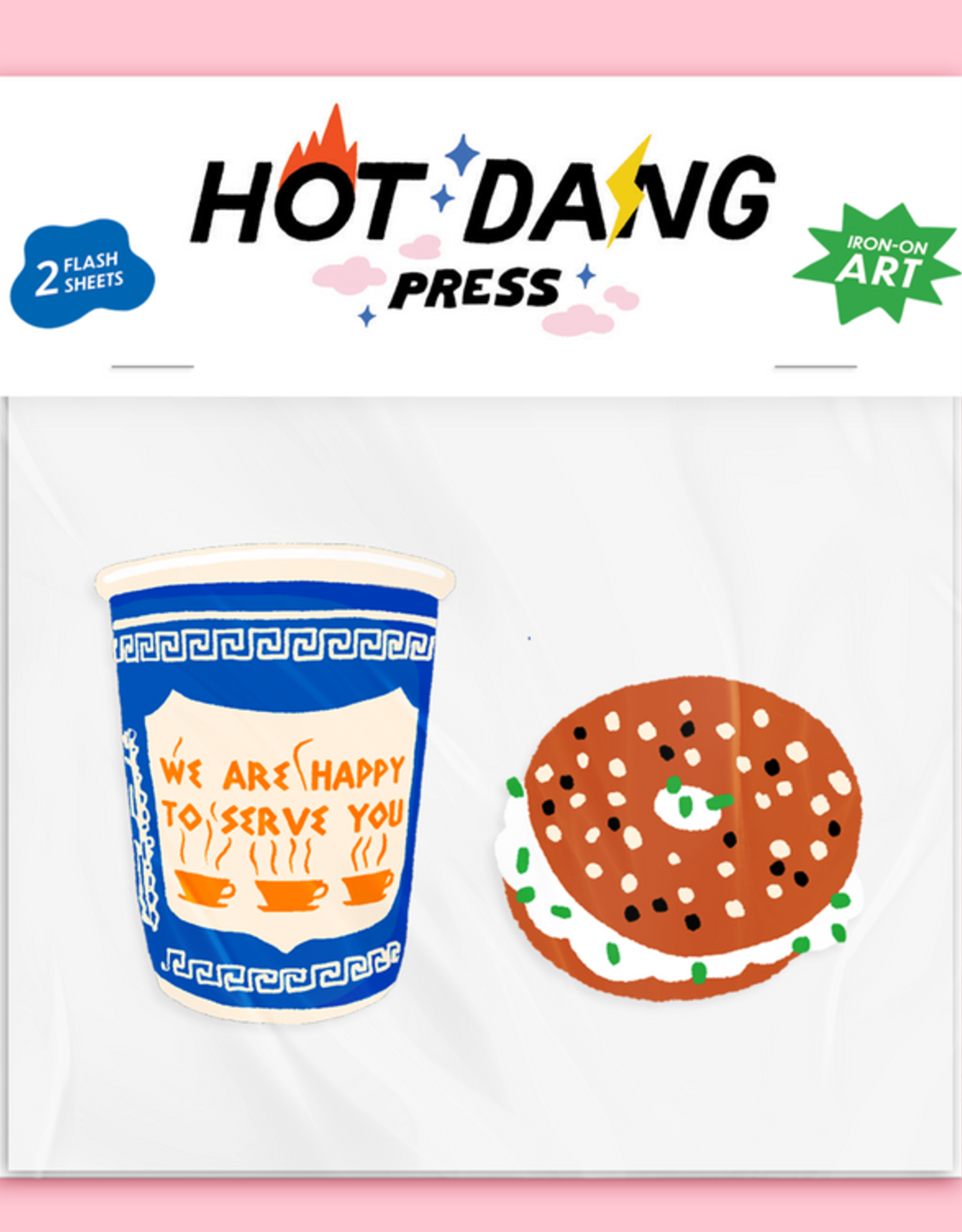 Hot Dang Press Iron On Art - Double: NYC Breakfast Buddies
