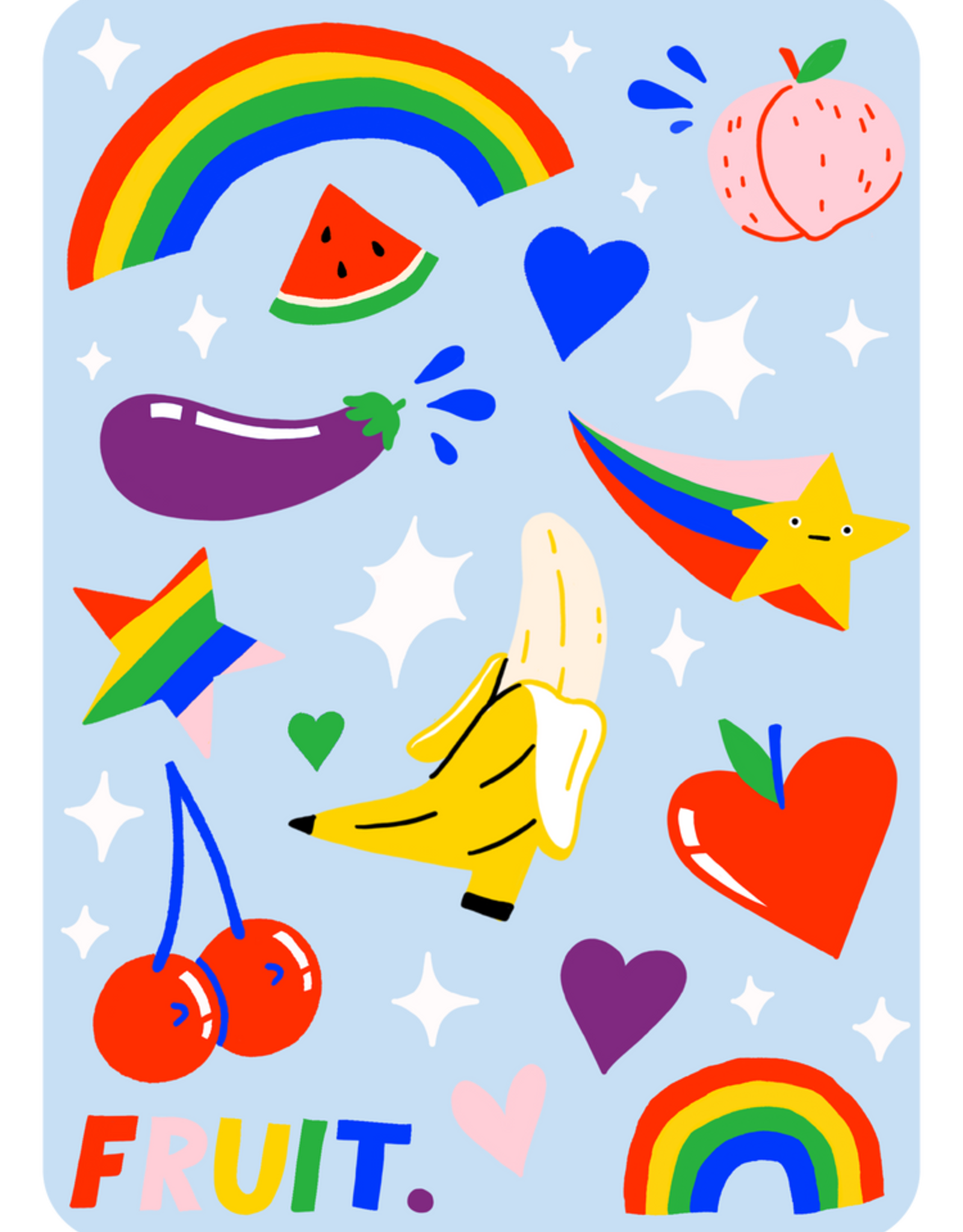 Hot Dang Press Iron On Art - Sheet: Feeling Fruity