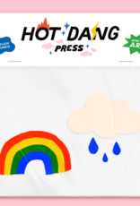 Hot Dang Press Iron On Art - Double: Rainbow and Cloud