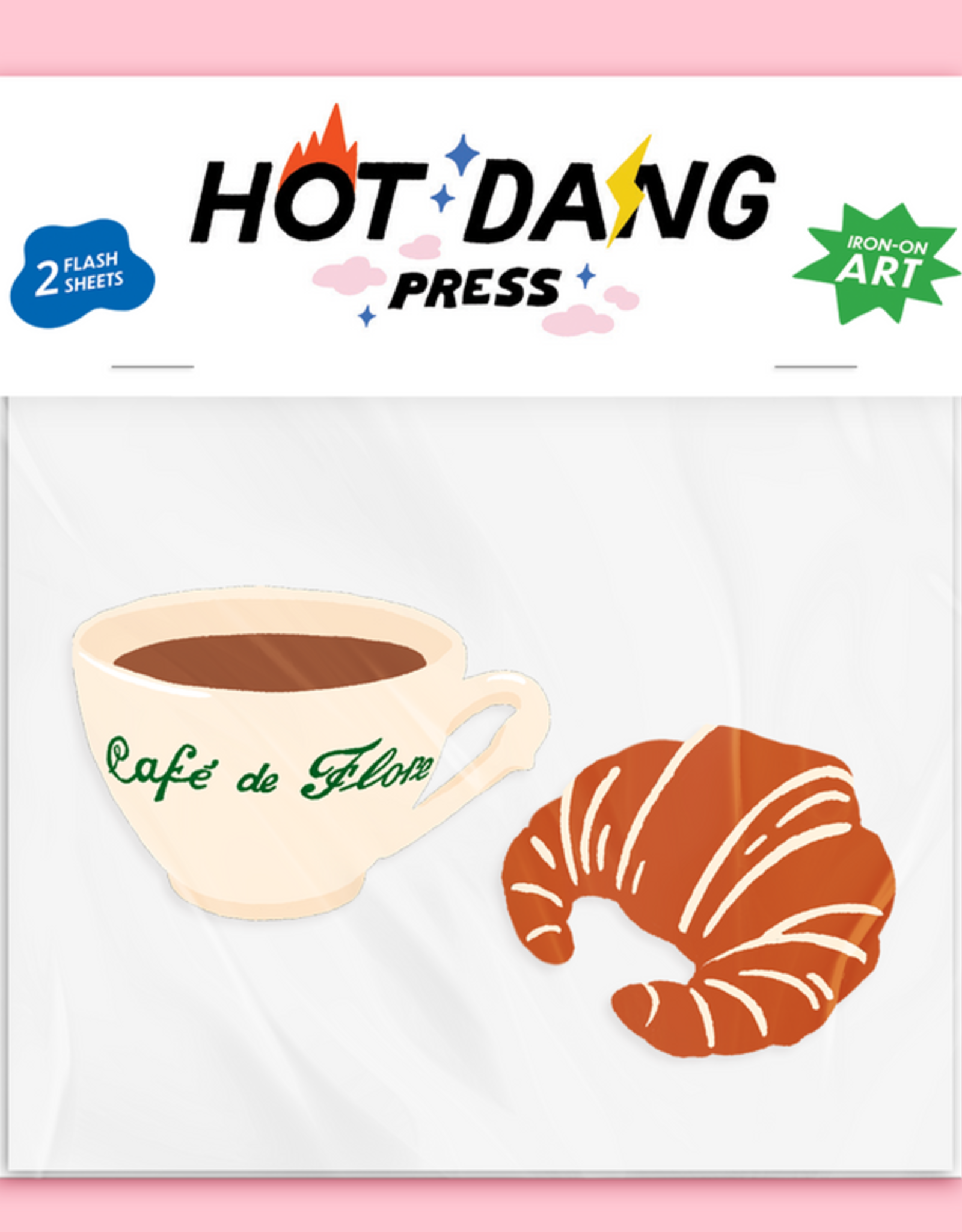 Hot Dang Press Iron On Art - Double: Parisian Breakfast Buddies