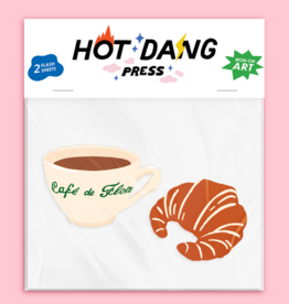 Hot Dang Press Iron On Art - Double: Parisian Breakfast Buddies