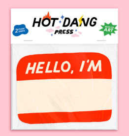 Hot Dang Press Iron On Art - Double: Hello I'm Blank