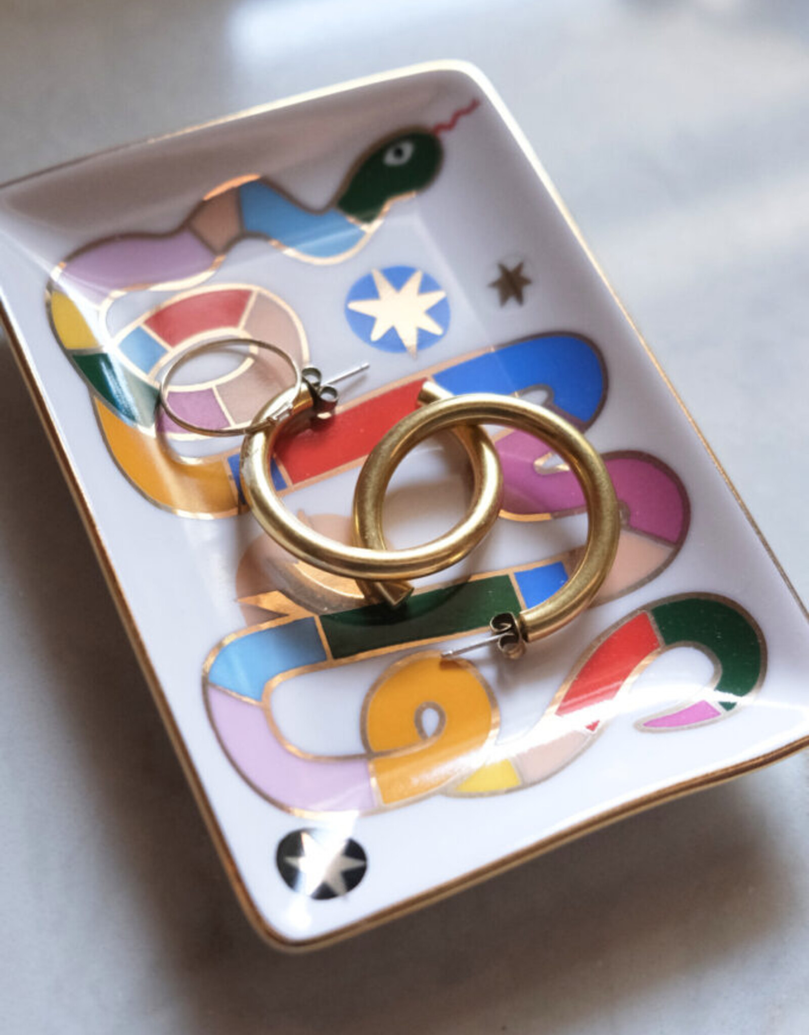 Idlewild Co. Trinket Dish - Rainbow Snake