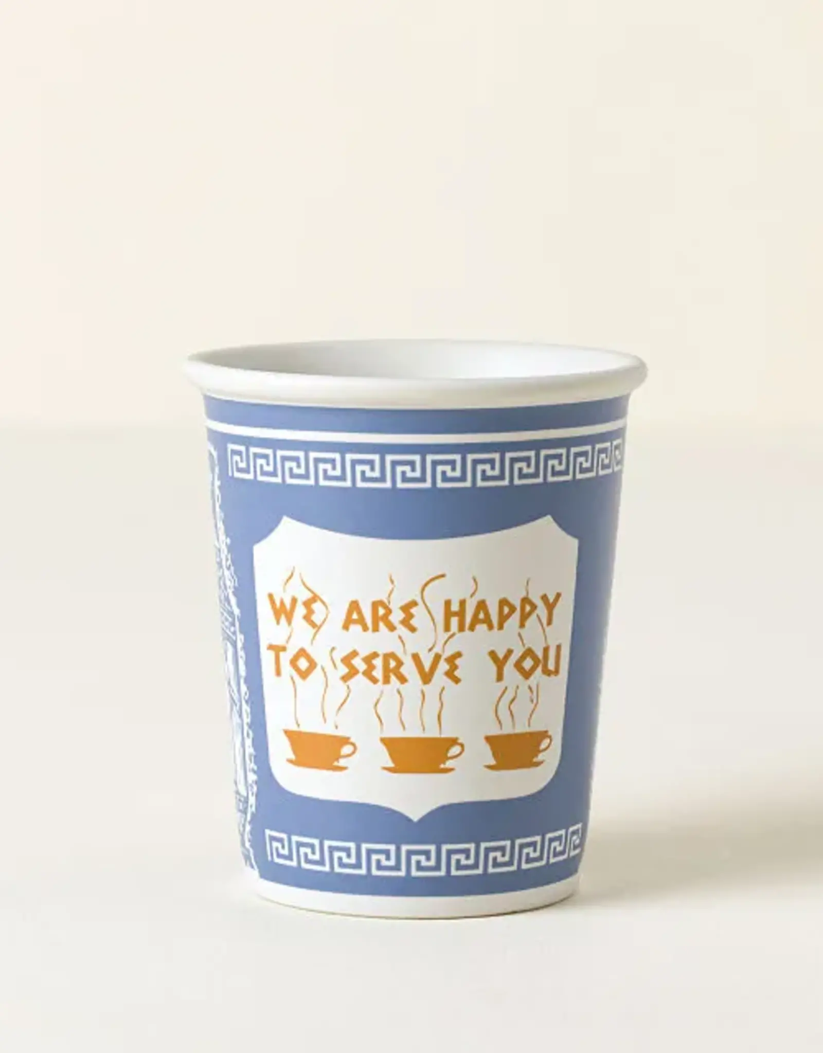 ExceptionLab, Inc Ceramic Mug - NYC Greek Coffee Cup Happy to Serve You