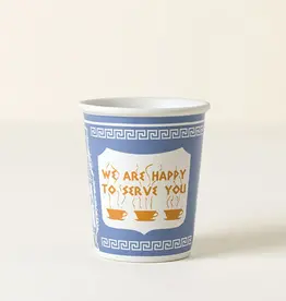ExceptionLab, Inc Ceramic Cup - NY Greek Coffee Cup Happy to Serve You