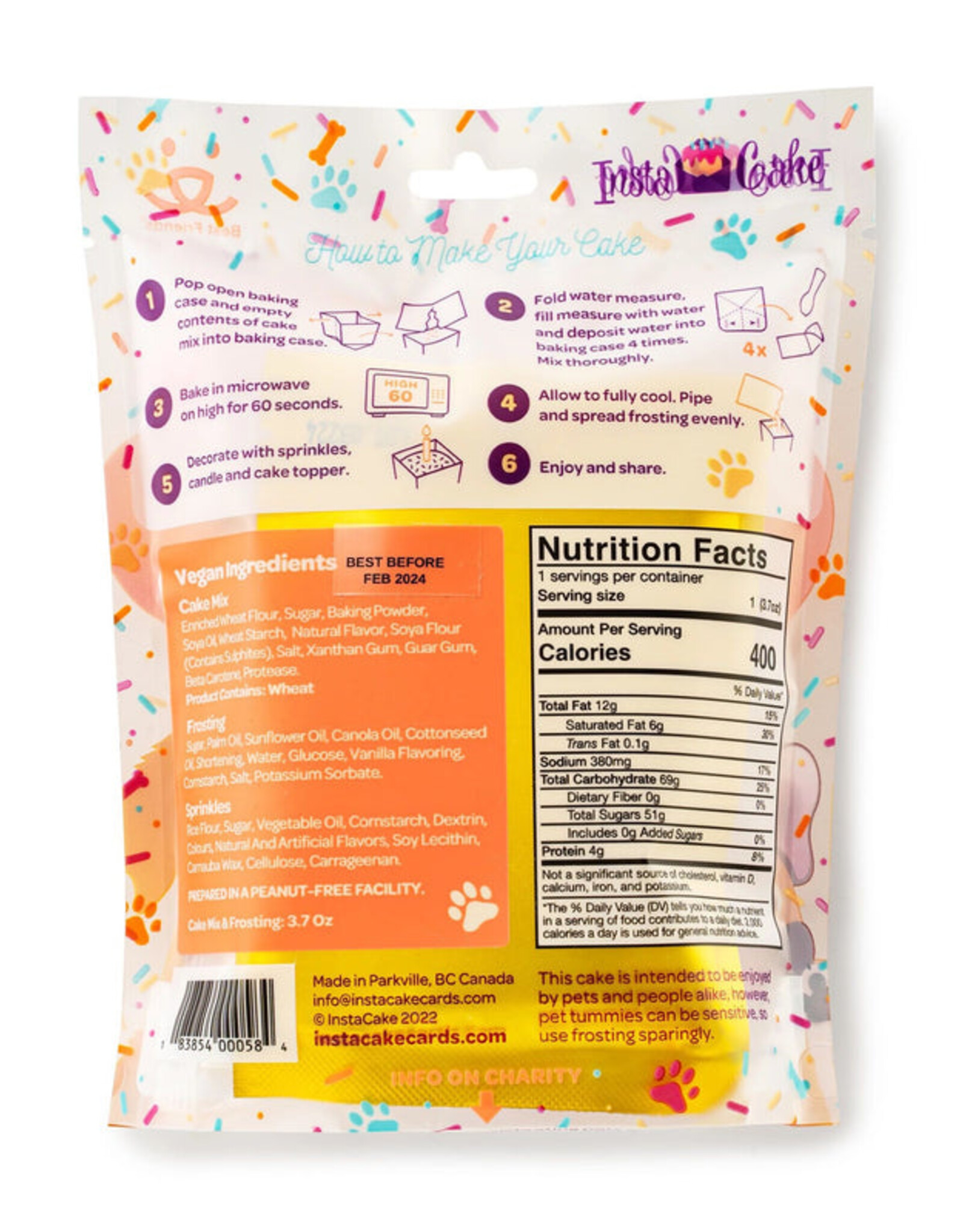 InstaCake Pet Cake Celebration Kit