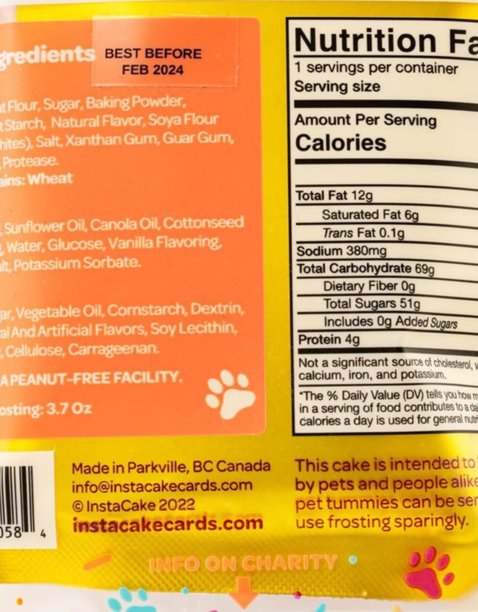 InstaCake Pet Cake Celebration Kit