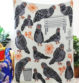 Calhoun & Co Knit Blanket - Park Pigeons