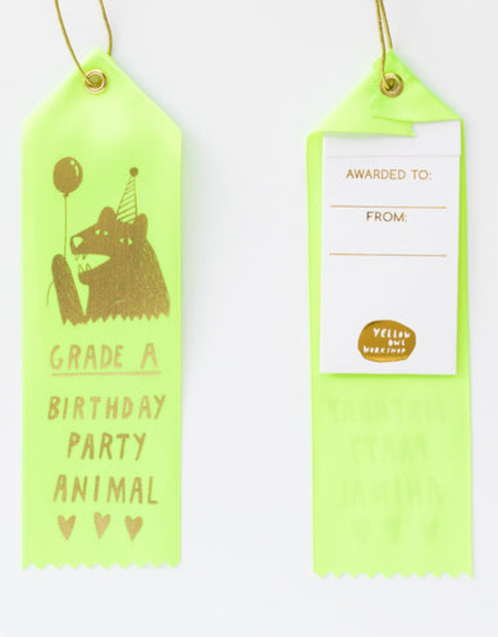 Yellow Owl Workshop Award Ribbon - Grade A Party Animal