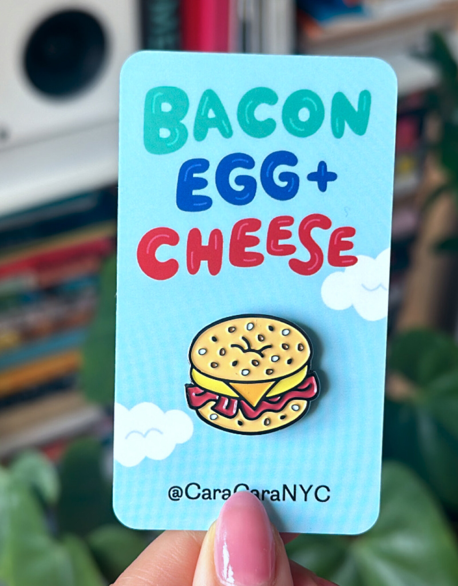 CaraCaraNYC Enamel Pin - Bacon Egg and Cheese (BEC)