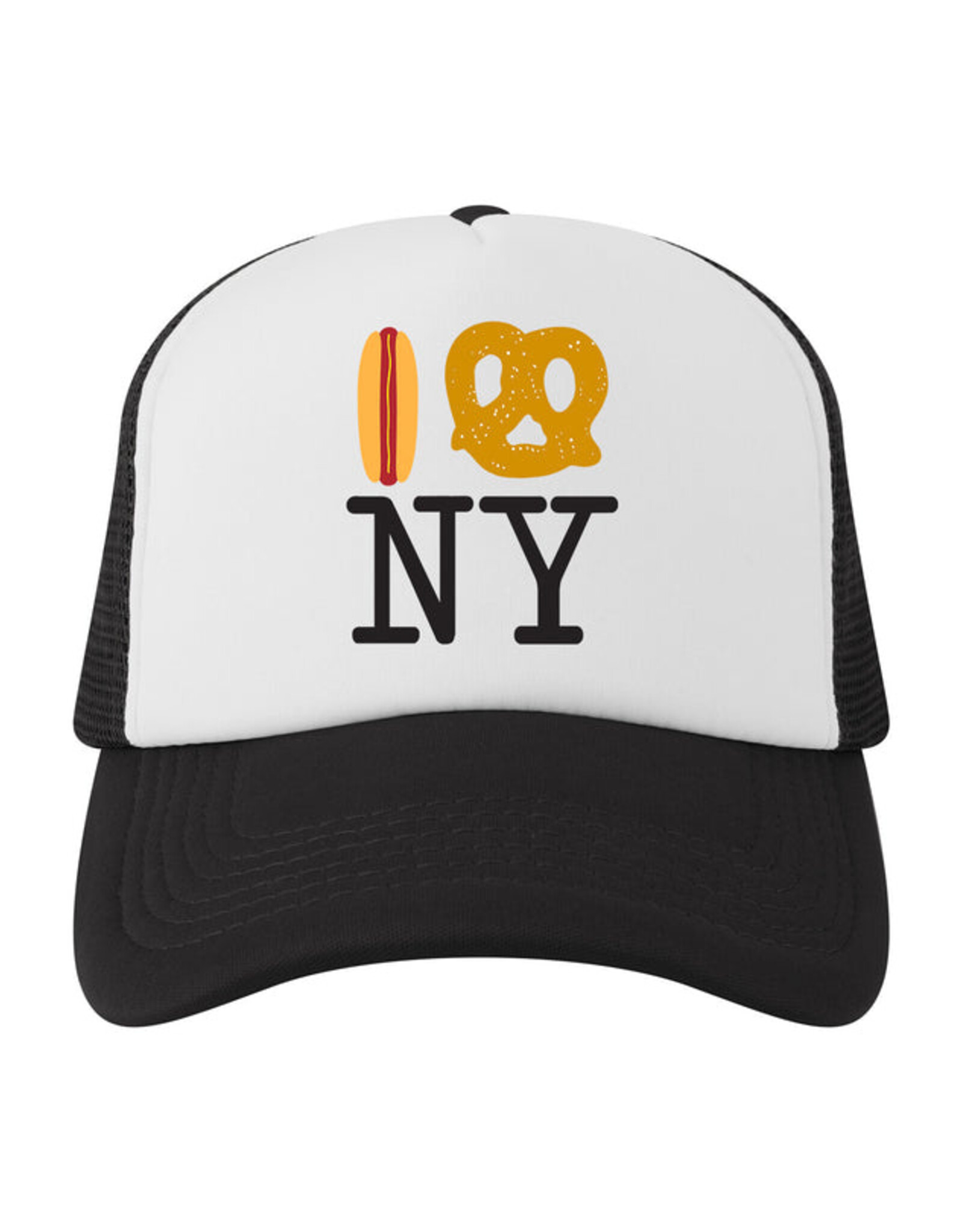 piccoliniNY Kids Trucker Hat - Hot Dog Pretzel NY