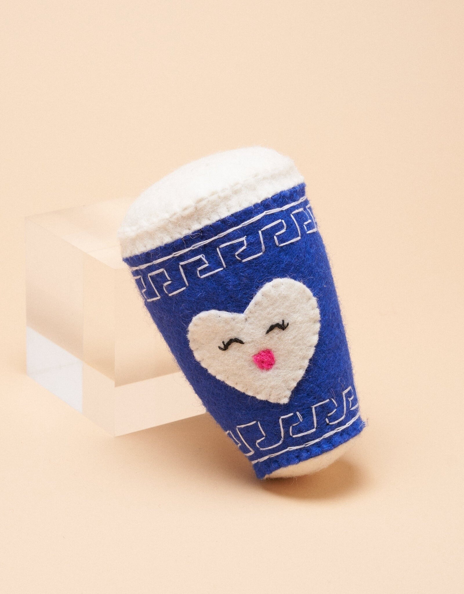 Gone to the Dogs Dog Toy - Felt NYC COffee Cup Squeaker