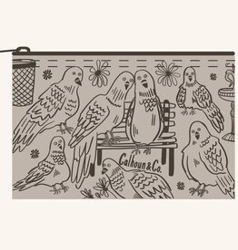 Calhoun & Co Zipper Pouch - Park Pigeons