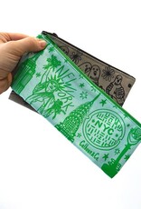 Calhoun & Co Zipper Pouch - New York City Sites Blue Green