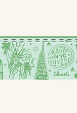 Calhoun & Co Zipper Pouch - New York City Sites Blue Green