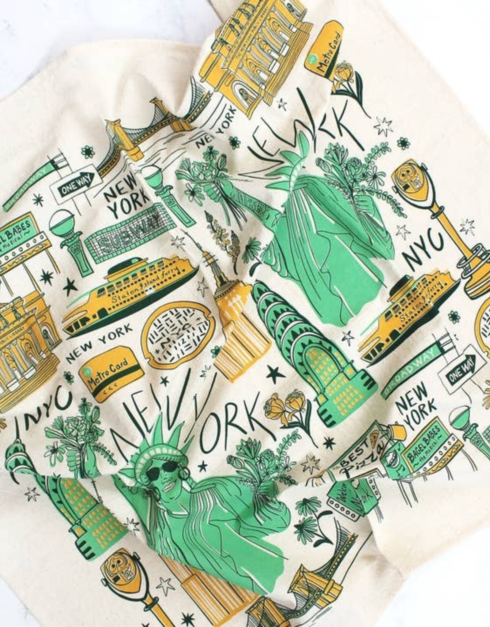 Calhoun & Co Tea Towel - New York City Lady Liberty