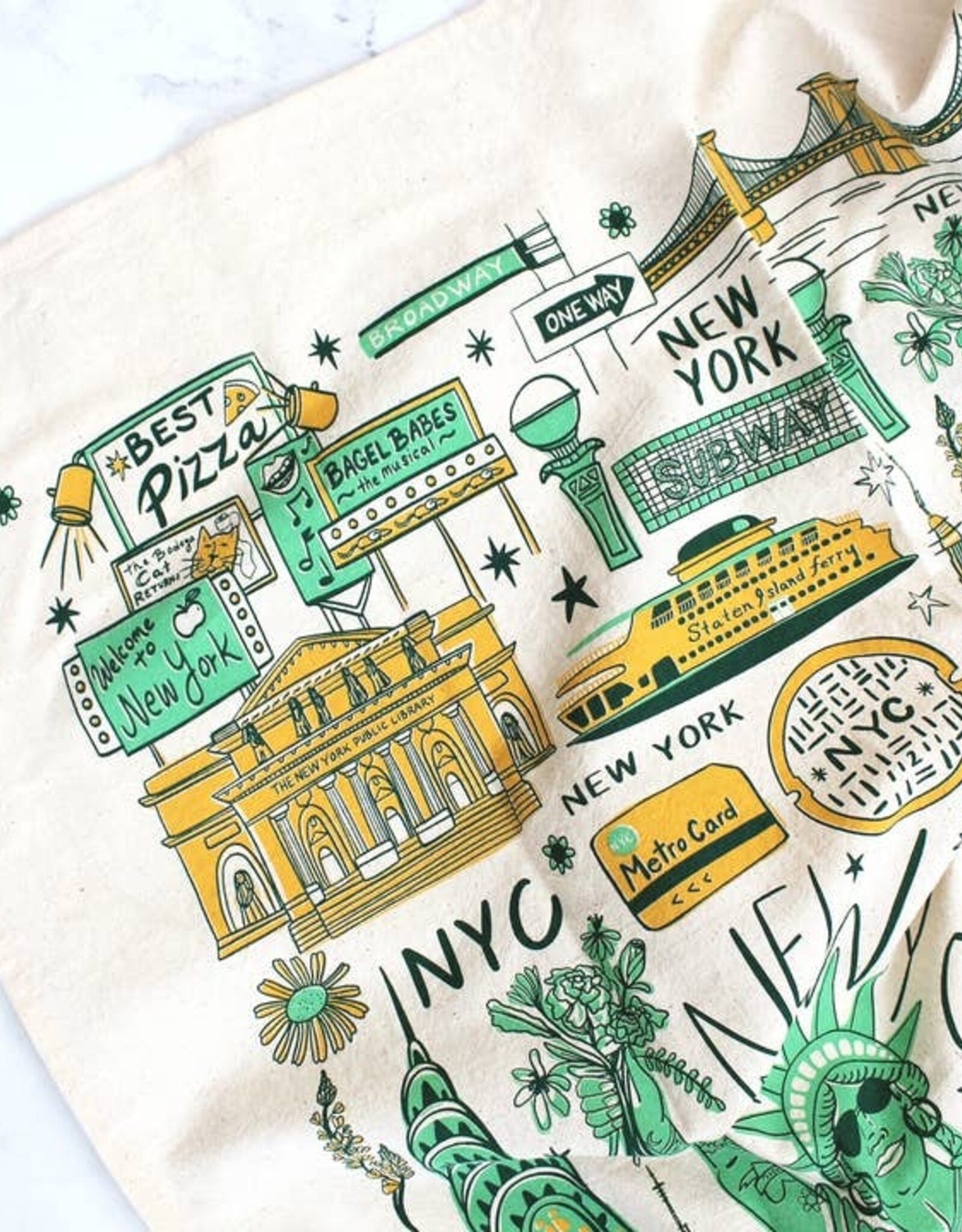 Calhoun & Co Tea Towel - New York City Lady Liberty