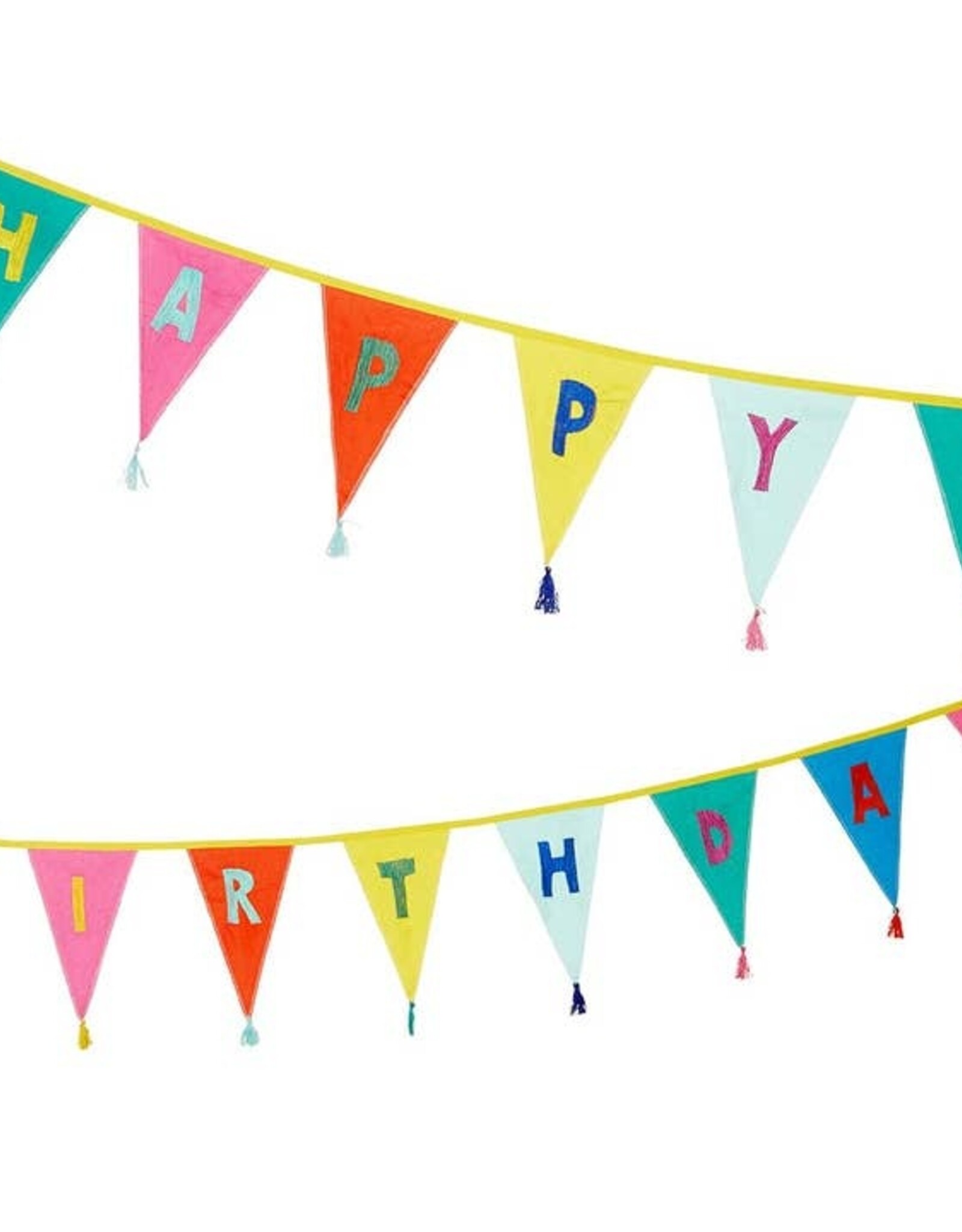 Talking Tables Birthday Bunting - Rainbow Happy Birthday Fabric