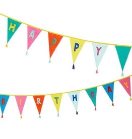 Talking Tables Birthday Bunting - Rainbow Happy Birthday Fabric