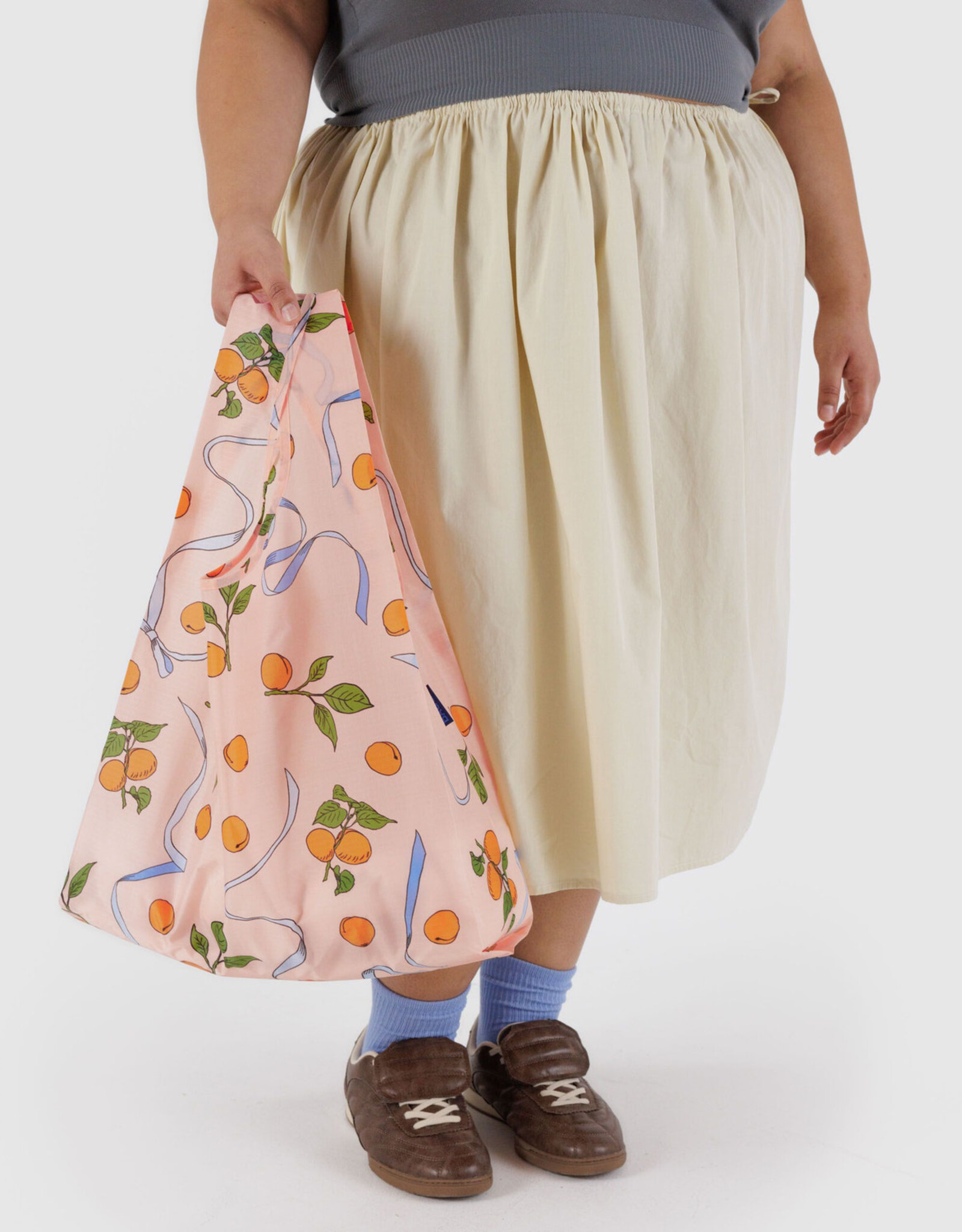 BAGGU Tote - Foldable: Baggu Apricots & Ribbons