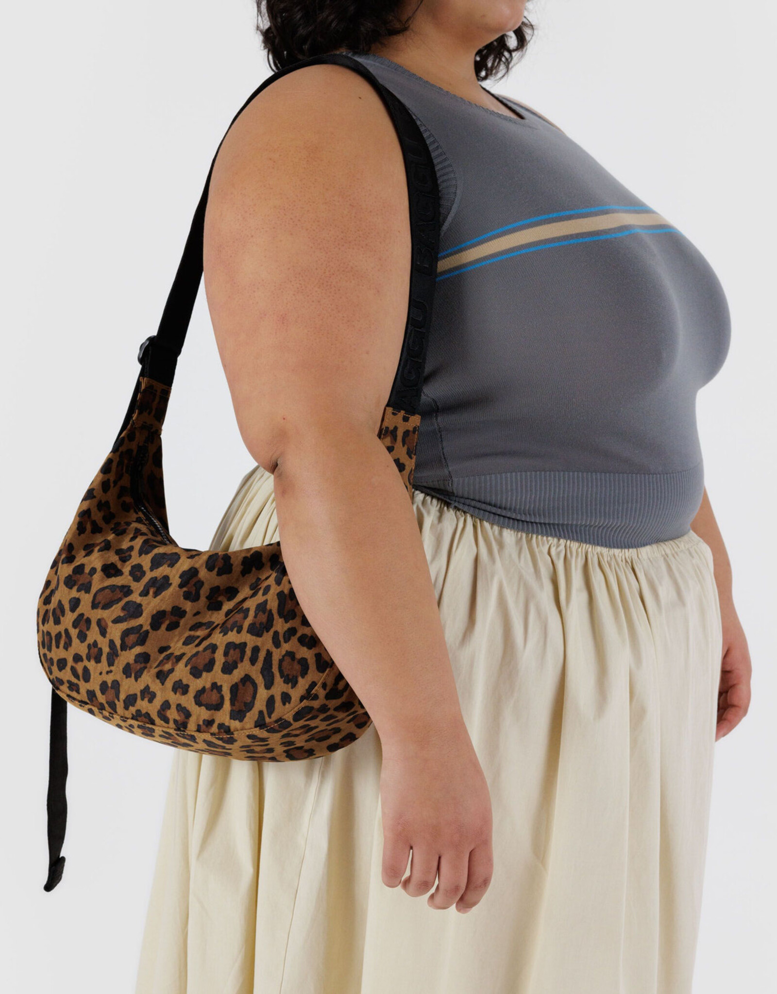 BAGGU Crescent Bag - Medium: Leopard